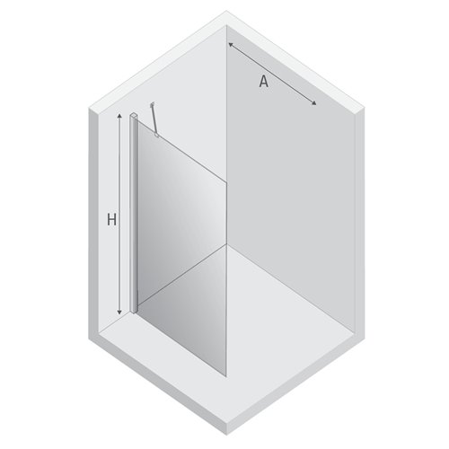 Stalowa szczotkowana ścianka prysznicowa 100 cm K-2262 New Soleo Gunmetal Brushed New Trendy