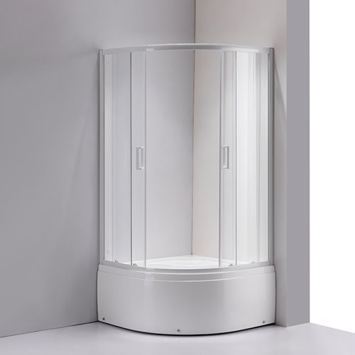 Kabina prysznicowa na głębokim brodziku biały profil 90x90 Maja Hydrosan