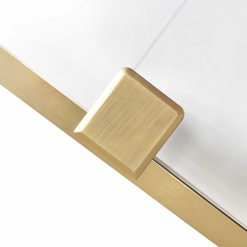 Złota szczotkowana kabina prysznicowa kwadratowa 90x90 Montana Double Rea