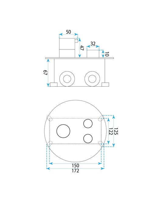 Zestaw prysznicowy podtynkowy termostat box Lungo Diamond złoty Rea