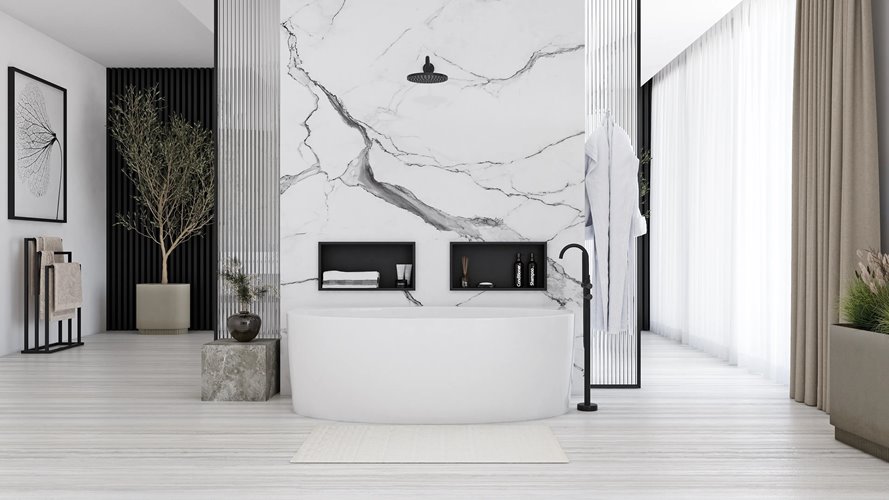 Wanna wolnostojąca akrylowa przyścienna 170 cm Malta Rea