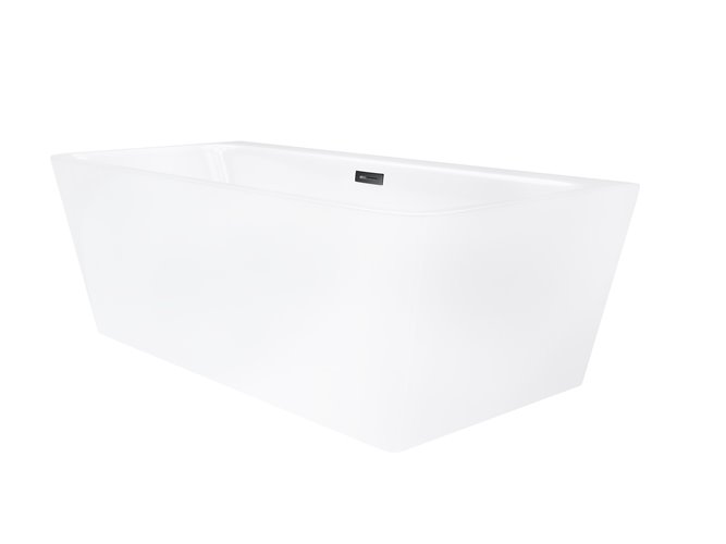 Wanna akrylowa, przyścienna wolnostojąca Iseo Corsan 160 cm korek klik-klak grafit