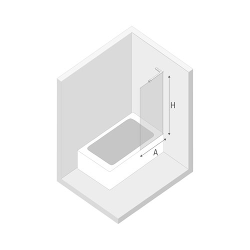 Parawan wannowy kolor chrom 90x150 P-0195-WL Nesta New Trendy