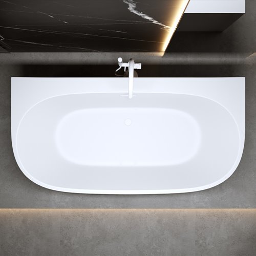 Wanna wolnostojąca przyścienna biały przelew oraz korek 170 cm Nora Hydrosan