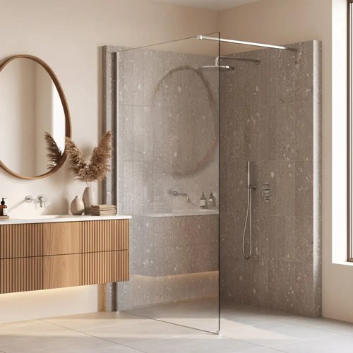 Flexi Rea ścianka prysznicowa do łazienki 140 cm profil chrom zdjęcie 4