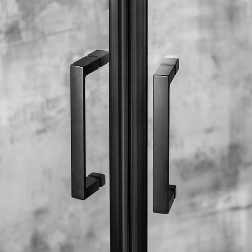 Kabina prysznicowa czarny profil 80x80x185 cm Aruba BL Kerra