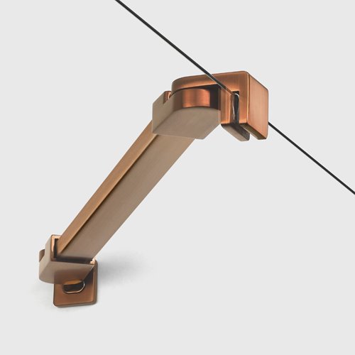 Drzwi prysznicowe uchylne prawe kolor miedziany 100 cm D-0922A New Trendy Nesta Copper Brushed