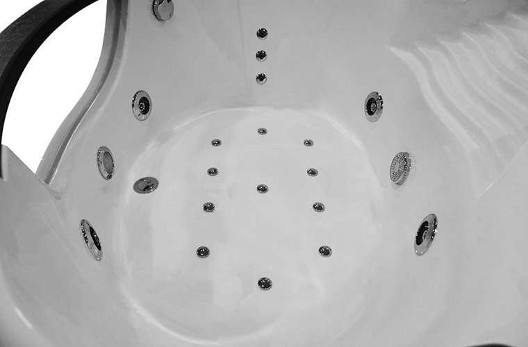 Wanna z hydromasażem narożna 140x140 cm MO-1003