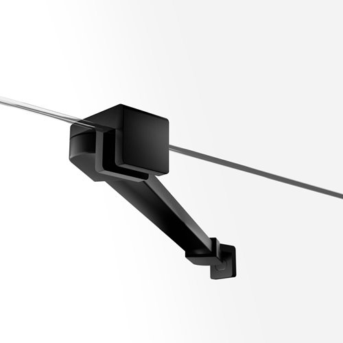 Drzwi prysznicowe uchylne prawe kolor czarny mat 90 cm D-1017A New Trendy Kalibra 1D