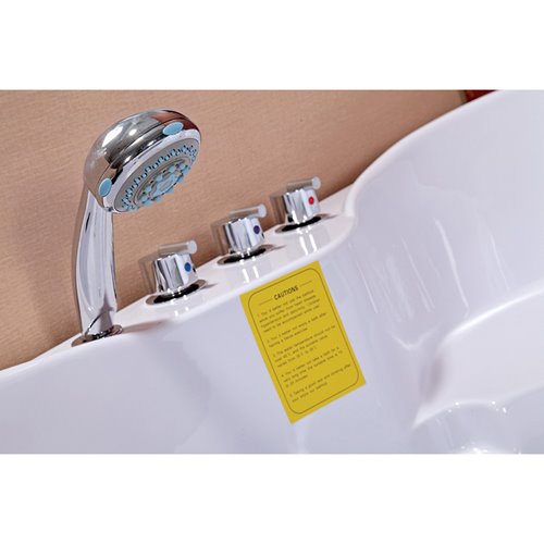 Wanna z hydromasażem narożna podgrzewacz wody 140x140 Flores 601