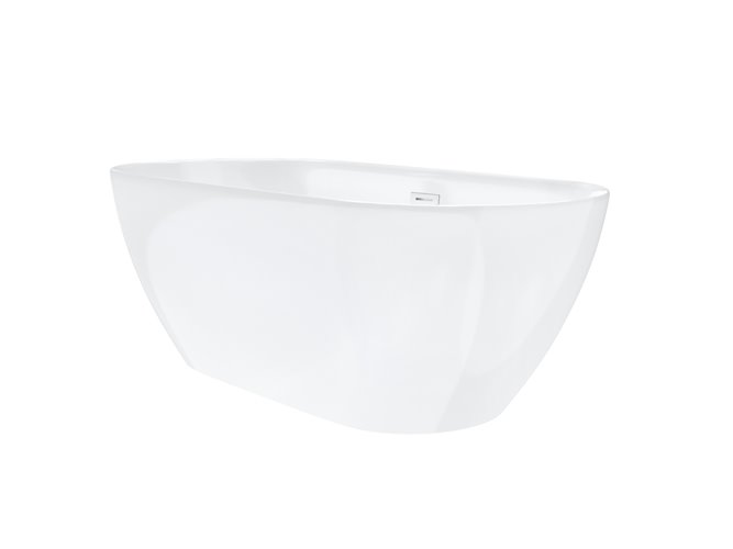Wanna akrylowa, wolnostojąca Olvena Corsan 150 cm korek klik-klak biały