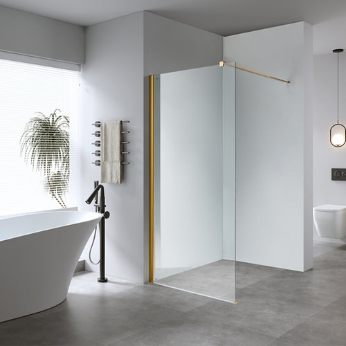 Złota ścianka prysznicowa 100 cm SH07DG szkło 8mm