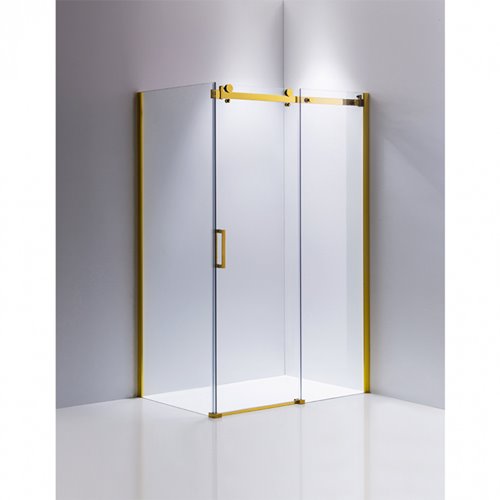 Złota kabina prysznicowa prostokątna 110x80 szkło 8mm KZ203BG