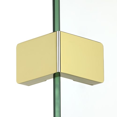 Złota kabina przyścienna z bocznym wejściem 80x90 EXK-4822 Eventa Gold Shine New Trendy