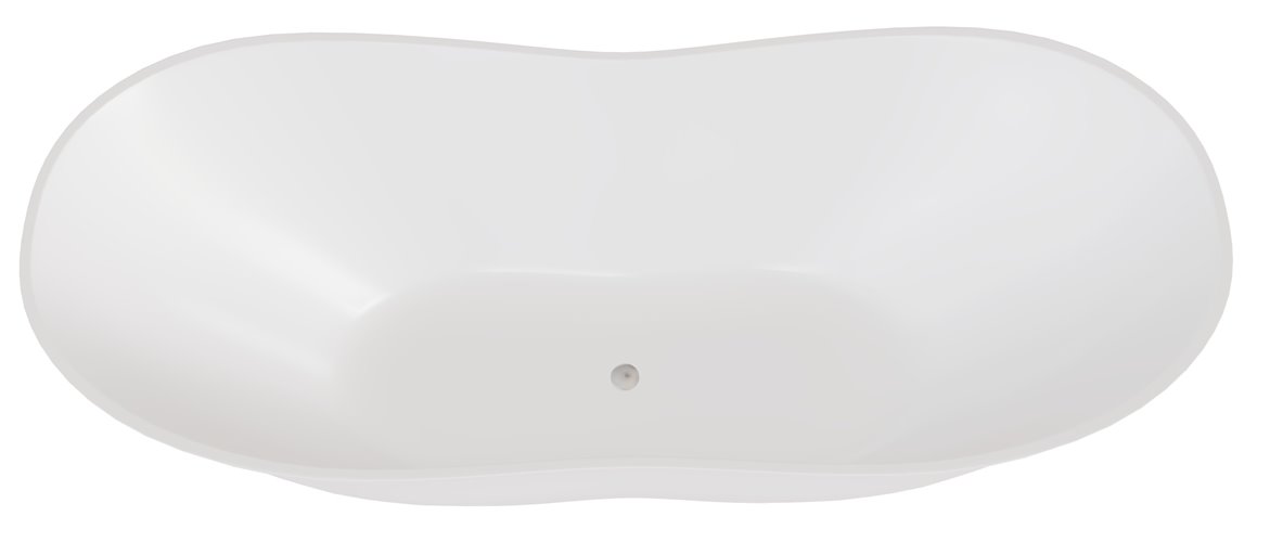 Wanna wolnostojąca 170 cm + klik-klak chrom Viya Besco WMD-170-V