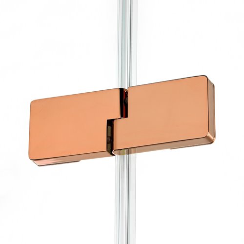 Miedziana kabina prysznicowa podwójne drzwi uchylne 90x90 EXK-6436 Eventa Copper Shine New Trendy