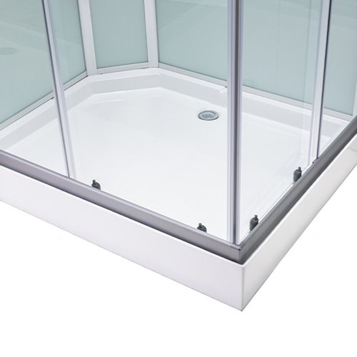 Kabina prysznicowa zabudowana prostokątna profil szczotkowany 120x80 Alma Prawa