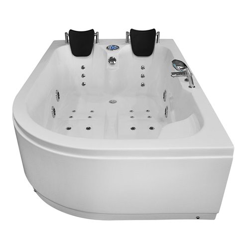Wanna z hydromasażem dwuosobowa Turbo+ 180x120 cm MO-1631 Lewa