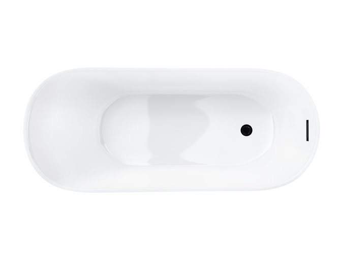 Wanna wolnostojąca Corsan Estella 170 cm korek klik-klak czarny