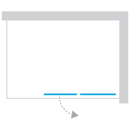 Parawan wannowy kolor czarny mat prawy 120x150 P-0238-WL Nesta Black New Trendy