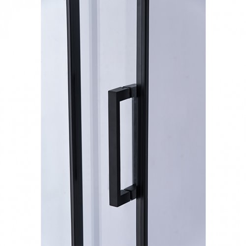 Czarne drzwi prysznicowe do wnęki 115-120 cm rozsuwane SH03DB szkło 8 mm