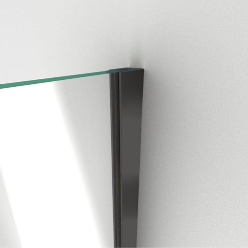 Ścianka prysznicowa 90 cm okucia czarne szkło grafitowe 8mm Swiss Liniger