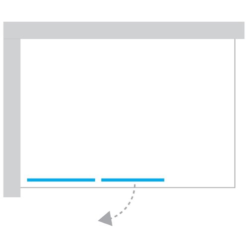 Parawan wannowy kolor złoty połysk lewy 120x150 P-0243-WL Nesta Light Gold New Trendy