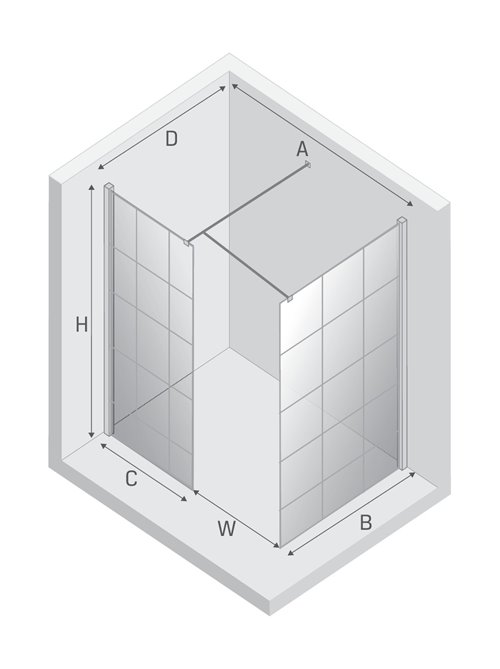 Biała kabina prysznicowa białe szprosy 150x90 cm EXK-2310 New Modus White New Trendy