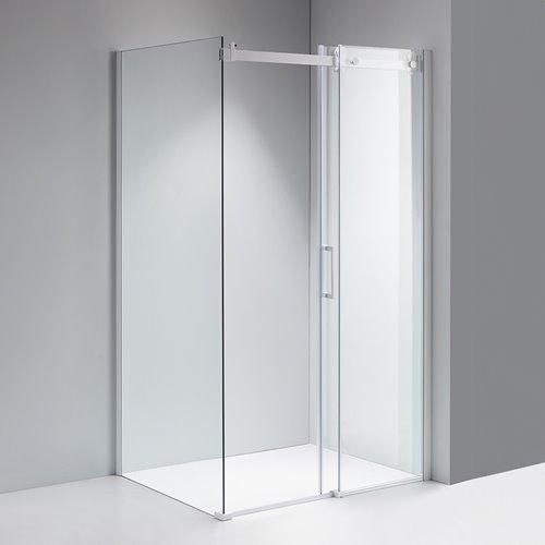 Biała kabina prysznicowa szkło 8 mm prostokątna 100x80 KZ203A