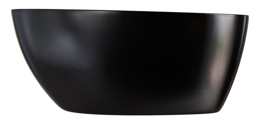 Czarno-biała wanna wolnostojąca z konglomeratu + klik-klak biały Goya 170 B&W Besco WMD-170-GWW