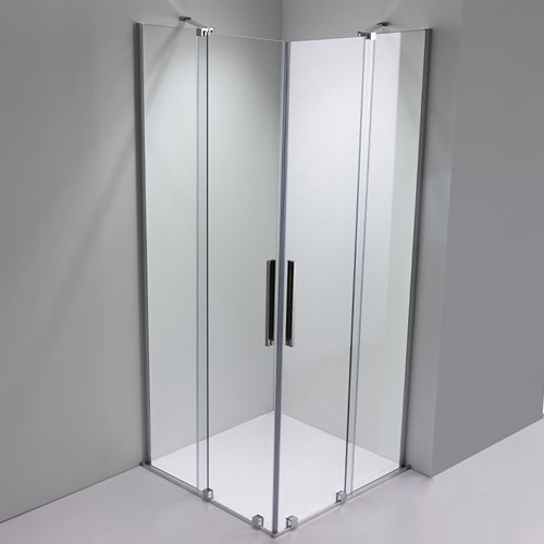 Kabina prysznicowa drzwi rozsuwane od rogu szkło 8 mm 110x110 cm ASTRA-CH-A-110X2+D