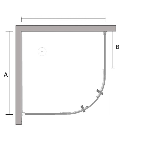 Złota kabina prysznicowa półokrągła 90x90 Stylio BK502TZ+