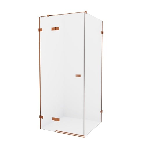 Miedziana szczotkowana kabina prysznicowa lewa 110x90 cm EXK-3565 Avexa New Trendy Copper Brushed