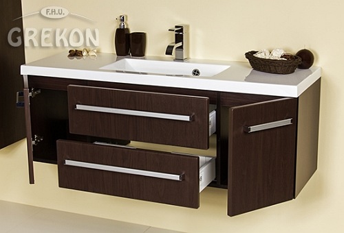 Szafka z umywalką 120/39C Clever seria Fokus Wenge Mat