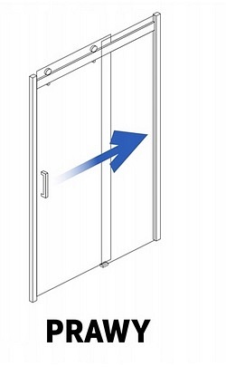 Drzwi prysznicowe Nixon Rea 120 cm Prawe