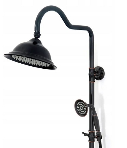 Zestaw natryskowy retro z wylekwą Vintage Old Black Rea