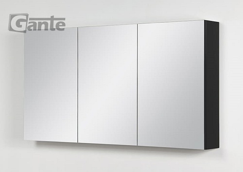 Szafka wisząca z lustrem 120x65 cm czarny mat Belli Gold