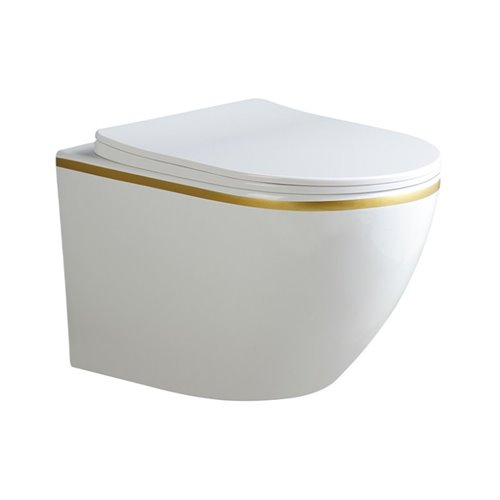 Zestaw podtynkowy kompletny stelaż + miska PEAK-WH-GL-RIM-03 + przycisk ST+H GOLD