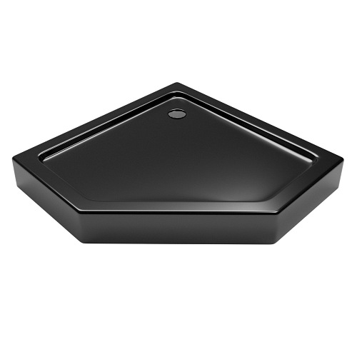 Brodzik prysznicowy pięciokątny czarny 80x80 BKB023PKB Sea-Horse