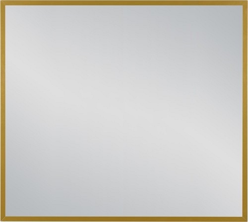 Lustro łazienkowe prostokątne 90x80 cm złota rama