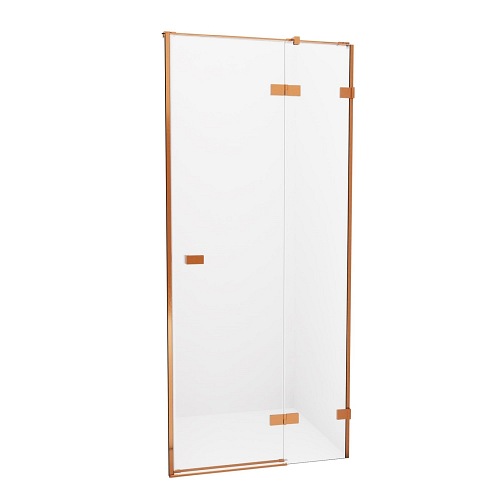 Drzwi prysznicowe uchylne prawe 140 cm EXK-3544 Avexa New Trendy Copper Brushed