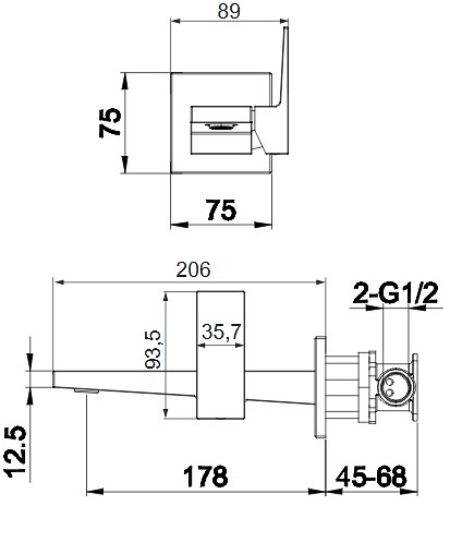 Bateria umywalkowa podtynkowa Fresh FR7115N CR Omnires