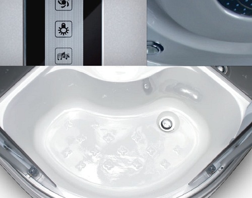 Kabina z hydromasażem głęboki brodzik 90x90 Paulina Kerra