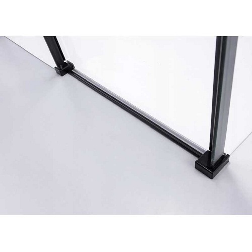 Czarna kabina prysznicowa prostokątna 120x90 szkło 8mm BS14C