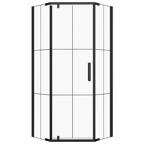Kabina prysznicowa pięciokątna 90x90 Metro Kerra Black