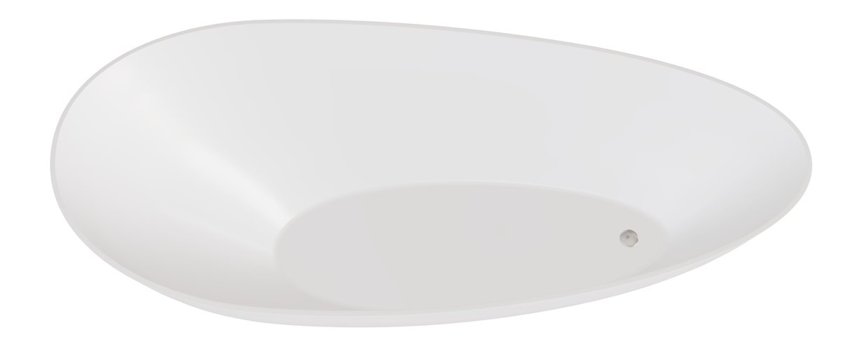 Wanna wolnostojąca + klik-klak chrom Keya Besco 165x70 cm WMD-165-K