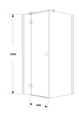 Kabina prysznicowa, prostokątna 80x100 BK247T08/10L