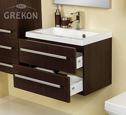 Szafka łazienkowa z umywalką 60/39/2 seria Fokus Wenge Mat