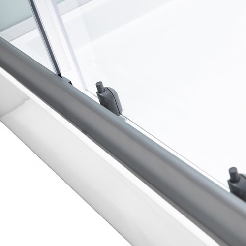 Kabina prysznicowa zabudowana prostokątna profil szczotkowany 100x80 Alma Lewa