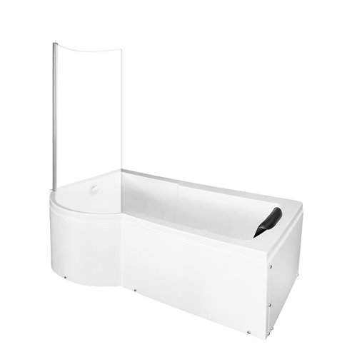 Wanna narożna z ruchomym parawanem 170x85 cm MO-1684N Lewa